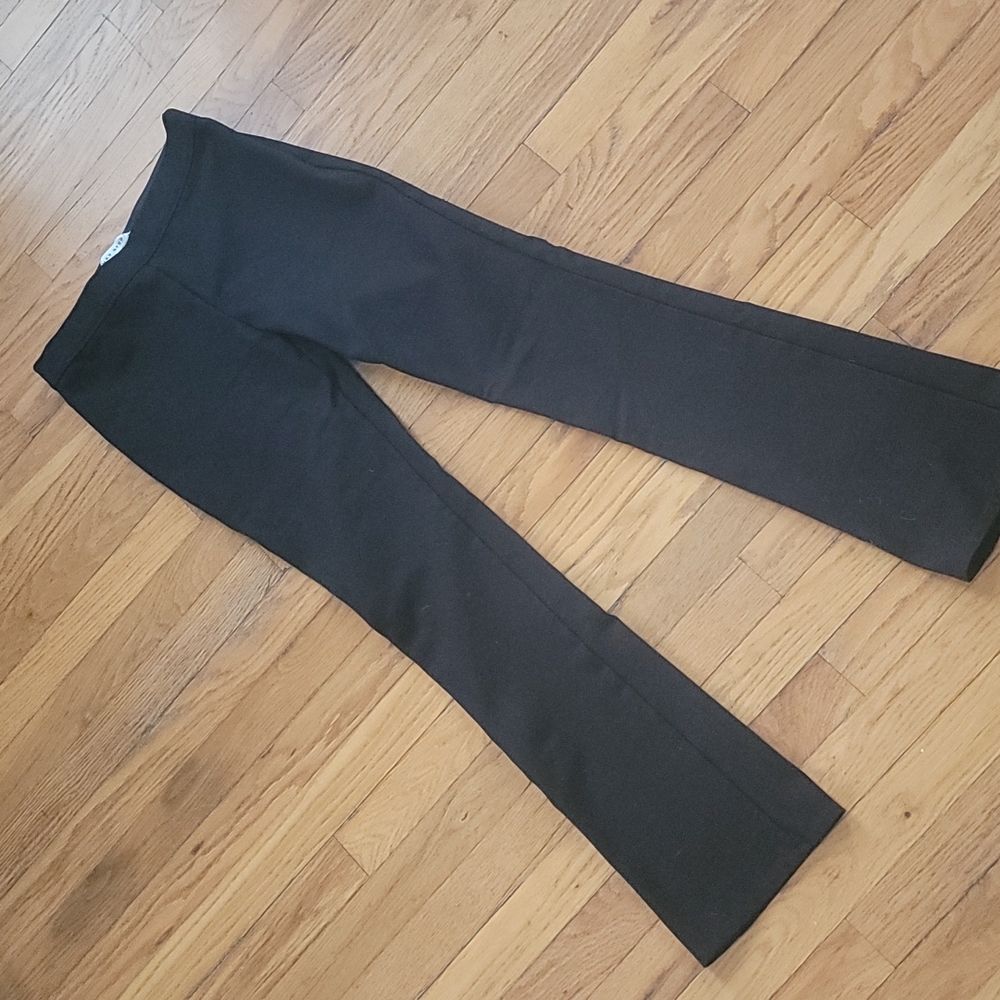 Max Studio pull on black flare pants S